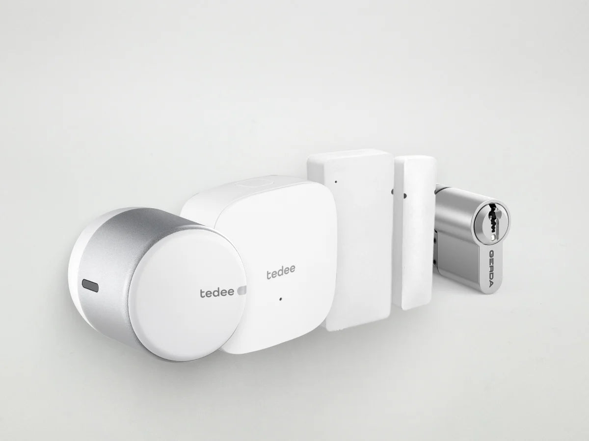 Tedee GO2 Silver + European Two Way Cylinder + Door Sensor + Bridge