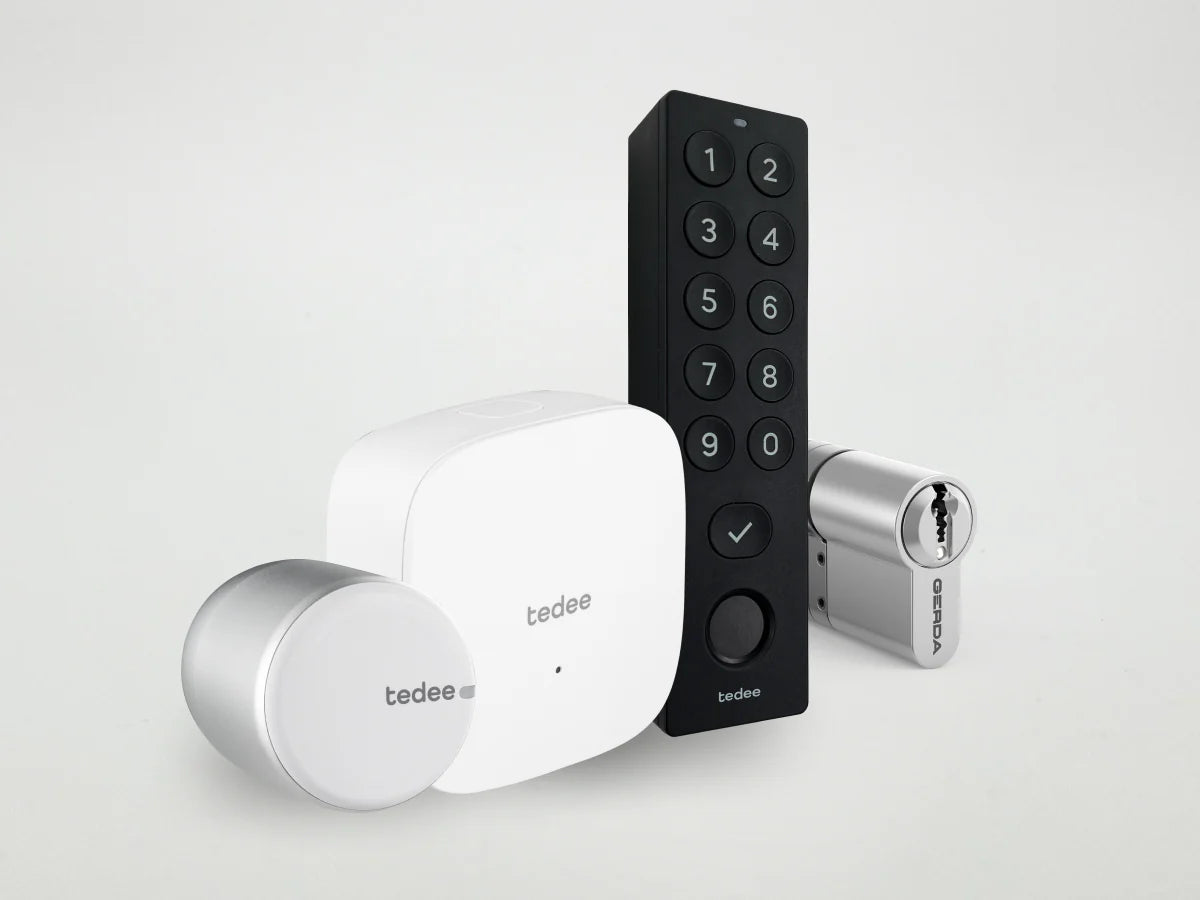 Tedee PRO Silver + Special Cylinder + Bridge + Keypad