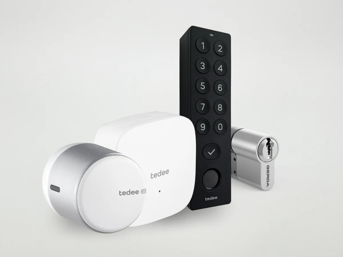Tedee GO2 Silver + European Two Way Cylinder + Bridge + Keypad